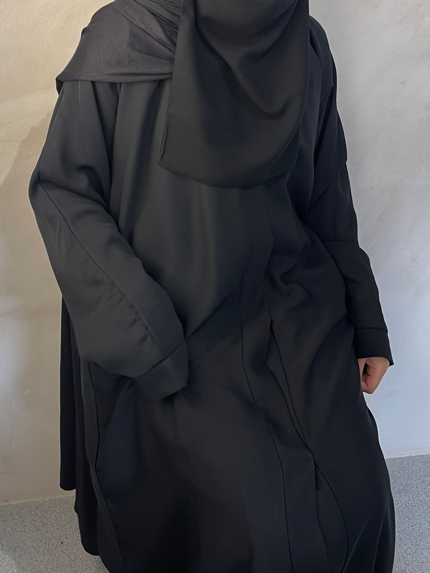 Black Open Abaya