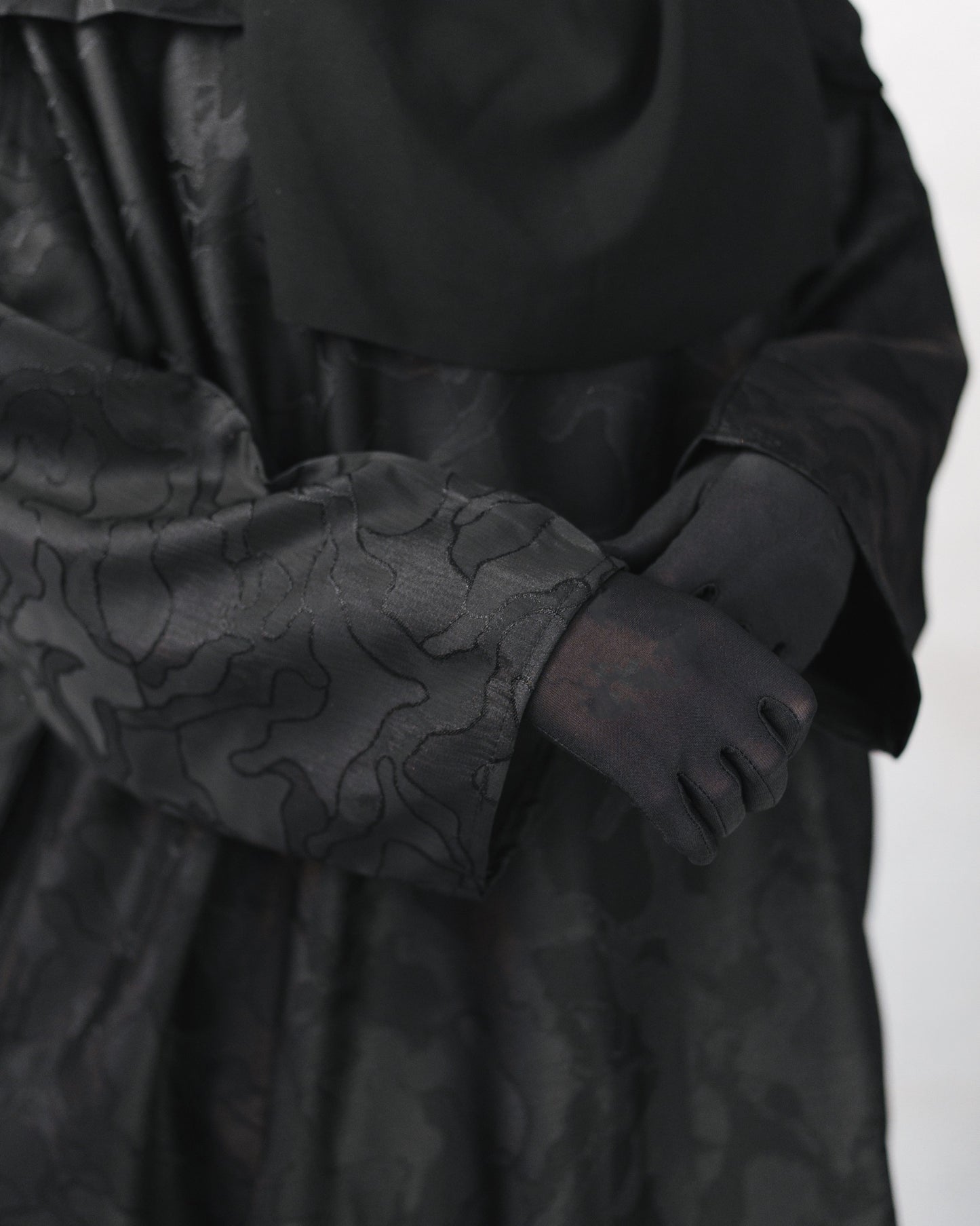 Black Butterfly style all embroidered abaya