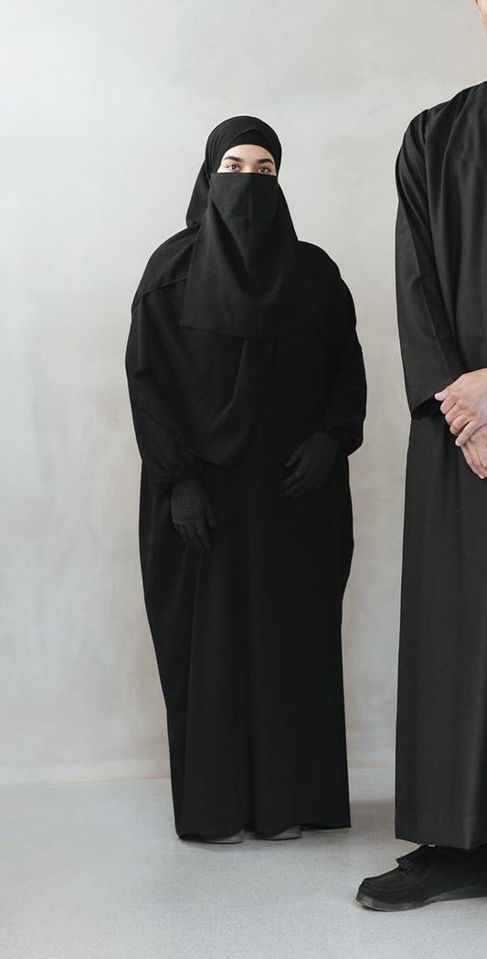 Black instant hijab abaya