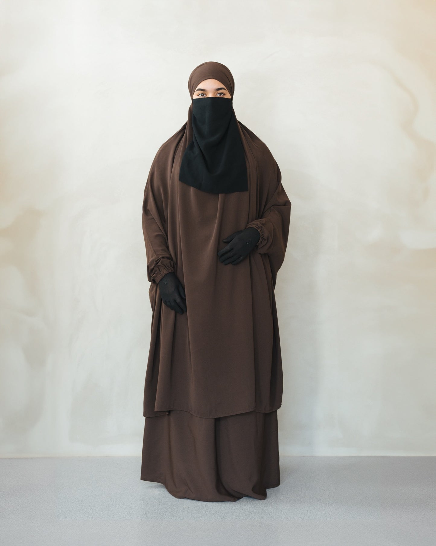 Brown two piece jilbab