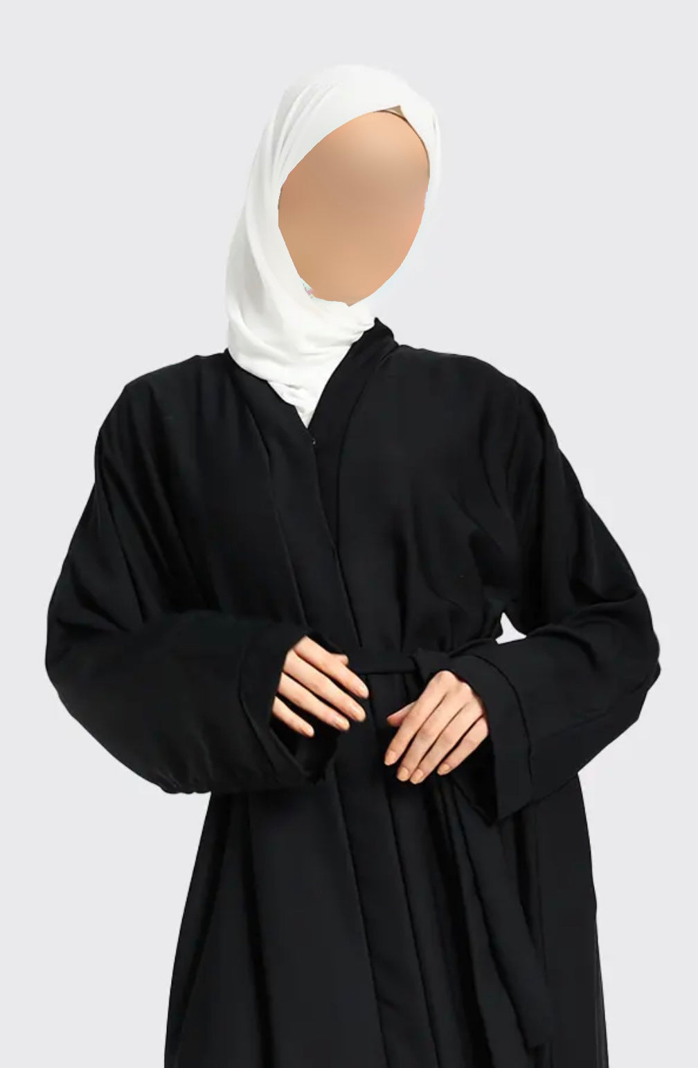 Black Open Abaya