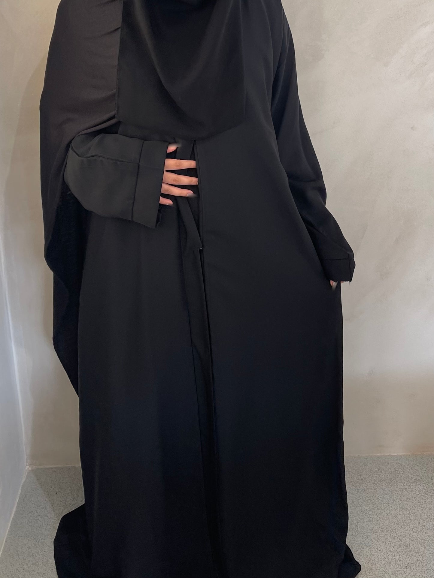 Black Open Abaya