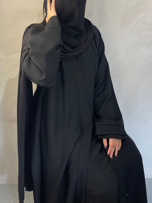 Black Open Abaya